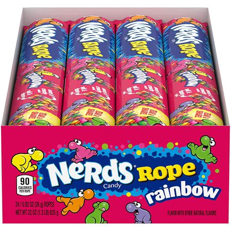 Nerds Rope Rainbow Candy 0.92 Ounce Package 24 Count (Pack of 1 ...