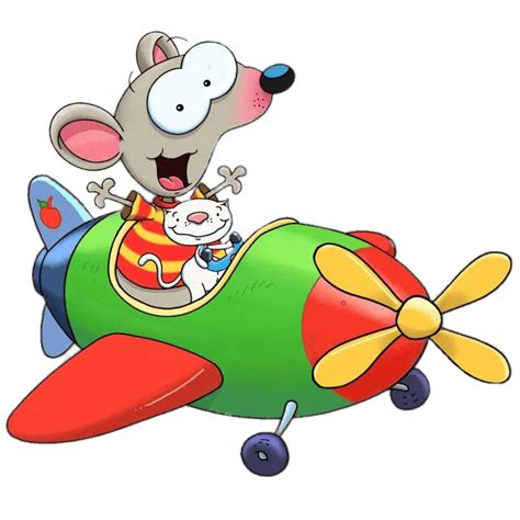 Toopy & Binoo Flying An Aeroplane transparent PNG - StickPNG