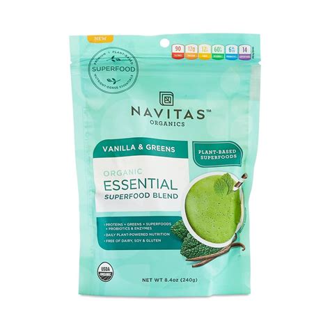 Navitas Organics Essential Superfood Blend, Vanilla & Greens - Thrive Market