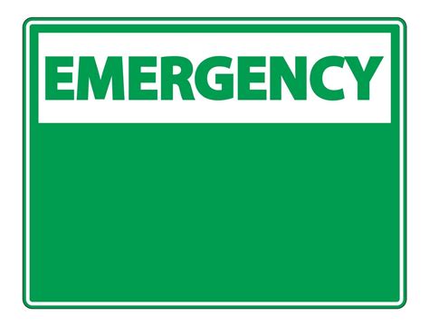 symbol Emergency sign label on white background 2278008 Vector Art at ...