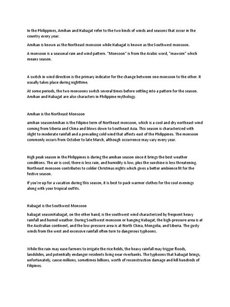 The Seasonal Winds and Monsoons of the Philippines: Amihan and Habagat ...
