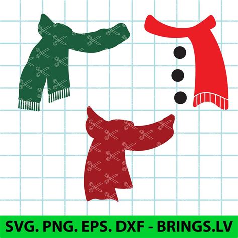 Snowman Scarf SVG, Christmas Snowman SVG, Scarf SVG