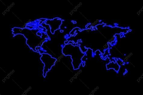 World Map Maps Vector Art PNG, World Map Neon Sign, Earth, Education ...