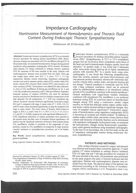 (PDF) Right vs left side thoracoscopic sympathectomy: Effects of CO2 ...