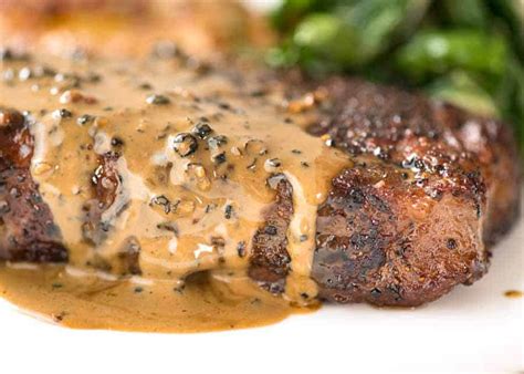 Steak with Creamy Peppercorn Sauce | RecipeTin Eats