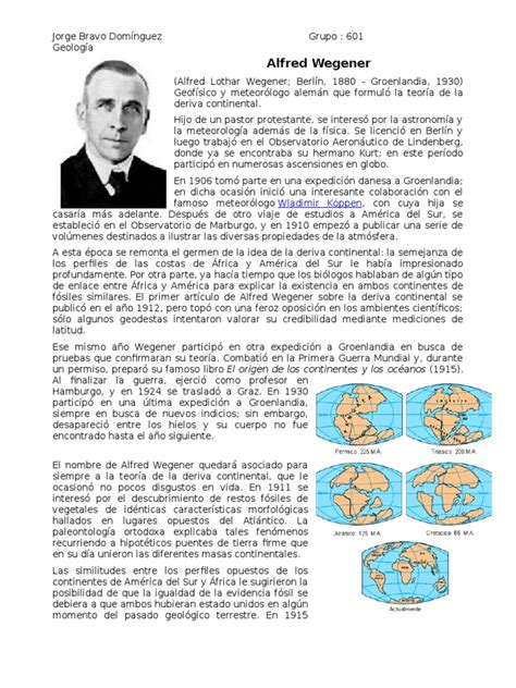 Breve Biografia de Alfred Wegener | Earth Sciences | Naturaleza