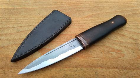 Large Sgian Dubh with sheath | vknives | Handmade knives, Copper pin, Knife