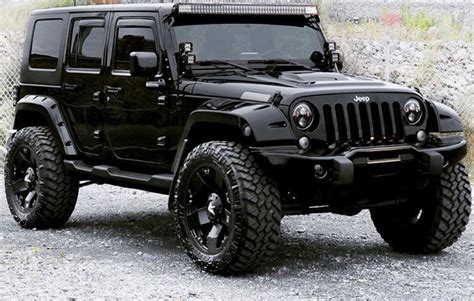 Simple, classy ALL black #Jeep | All black jeep wrangler, Black jeep wrangler, Black jeep