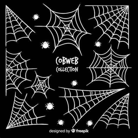 Halloween cobweb collection | Free Vector