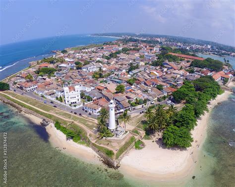 Galle Dutch Fort. Galle Fort, Sri Lanka, as seen from the air. Galle ...