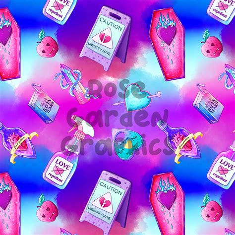 Love is Dead Seamless Image – Rose Garden Graphics