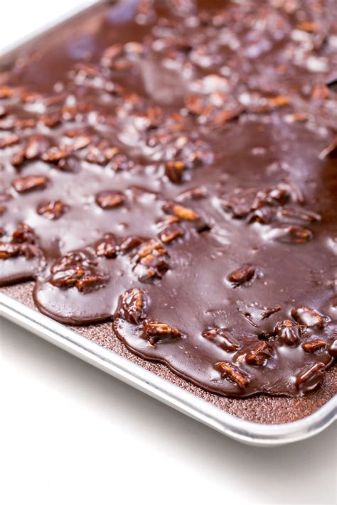 Texas sheet cake, or The Pioneer Woman's Best Chocolate Sheet Cake. Ever.