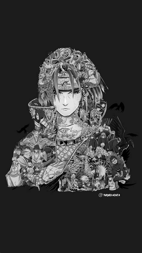 UCHIHA ITACHI BLACK & WHITE ART - MOBILE 2K RESOLUTION | Cute drawings ...