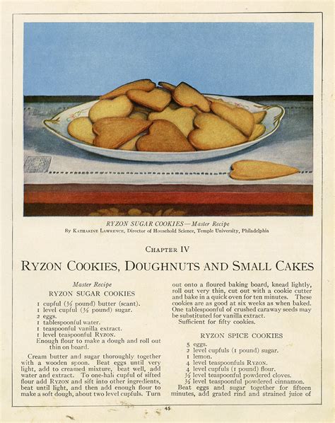 Cookies ~ Free Vintage Cookbook Pages - The Old Design Shop