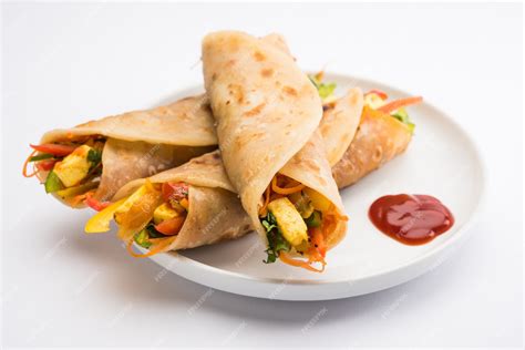 Premium Photo | Veg Spring Roll OR Wrap OR Franky, made using Paneer ...