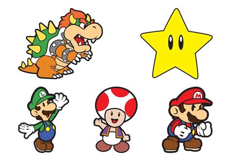 Super Mario Characters 79221 Vector Art at Vecteezy