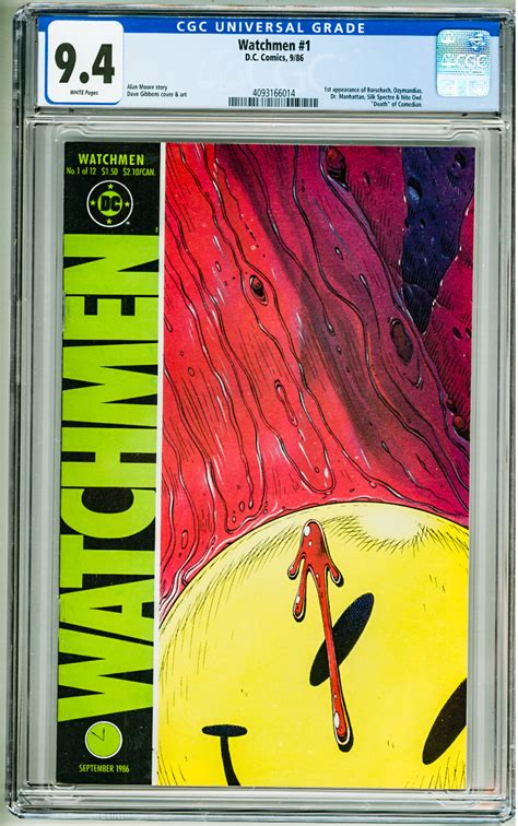 Watchmen #1 (1986) CGC 9.4! White Pages! 1st Appearance of the Watchmen ...