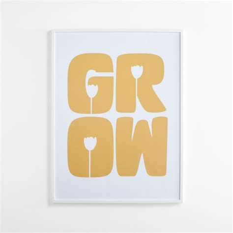 Grow Large Framed Wall Art Print + Reviews | Crate & Kids