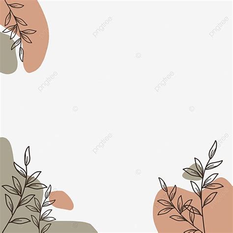 Beautiful Leaf Border Illustration PNG