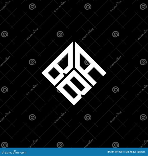 BBA Letter Logo Design on Black Background. BBA Creative Initials ...