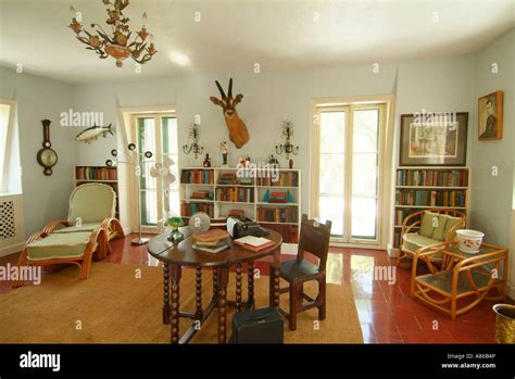 Interior of Ernest Hemingway s writing studio behind his house home Stock Photo - Alamy