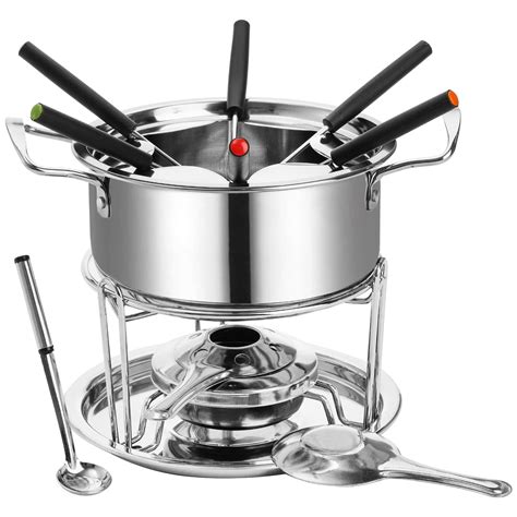 Buy Okllen Stainless Steel Fondue Pot Set with Forks, Candy Melting Pot ...