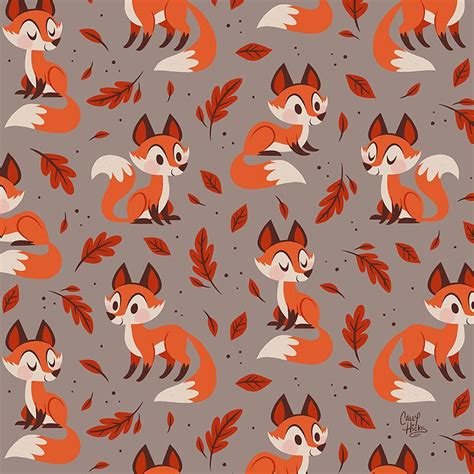 Fall Foxes on Behance | Cute patterns wallpaper, Fox pattern, Cute ...