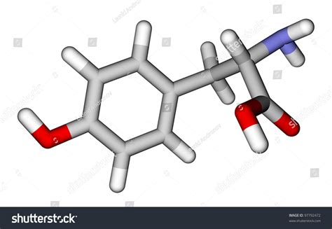 Amino Acid Tyrosine 3d Molecular Model Stock Illustration 97792472 ...