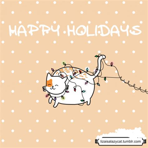 Happy Holidays Christmas Cat GIF - Find & Share on GIPHY