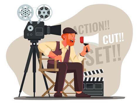 Movie Director Vector Illustration (AI)