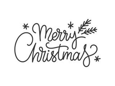 Cursive Merry Christmas Clipart - Berho