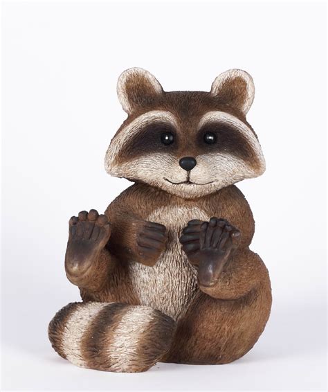 11.25" Brown and Black Playful Raccoon Garden Statue - Walmart.com - Walmart.com