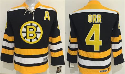 2017 Boston Bruins 1970'S Throwback Away Jersey Kids #4 Bobby Orr Black Ccm Vintage Youth Ice ...