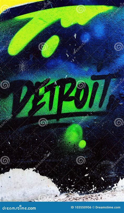 Detroit Graffiti stock photo. Image of dope, detroit - 103550956