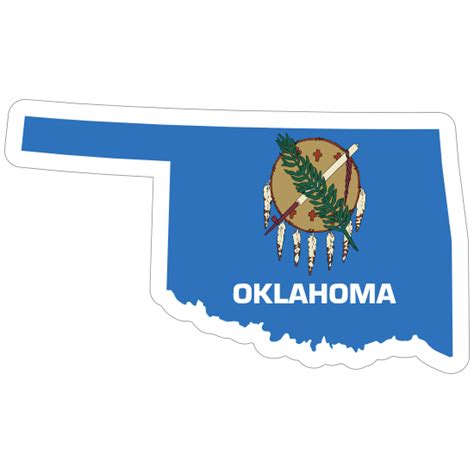 Oklahoma Flag State Sticker