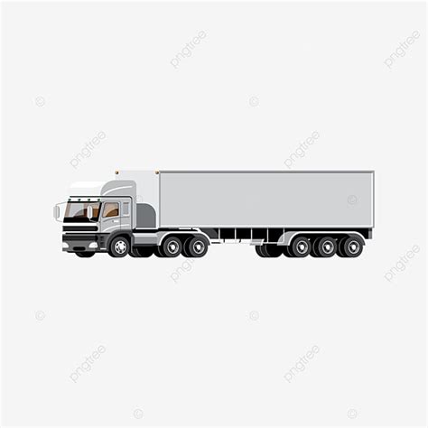 Truck Logistics Transport Vector Hd PNG Images, Big Isolated Vehicle Vector Icons Set Flat ...