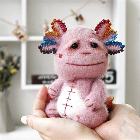 Axolotl crochet pattern axolotl plush crochet baby dragon | Etsy