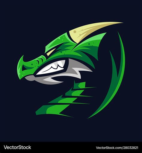 Dragon sport gaming mascot logo template Vector Image