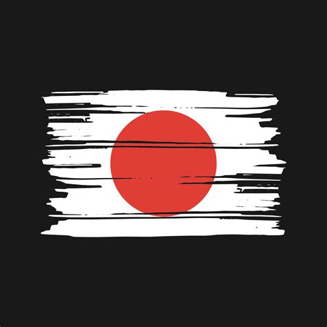 Japan Flag Brush Vector. National Flag Design 11428587 Vector Art at ...