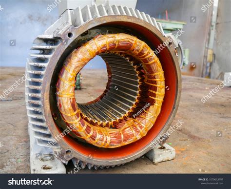 Electric Motor Stator Winding Coil View Stock Photo 1079013707 ...