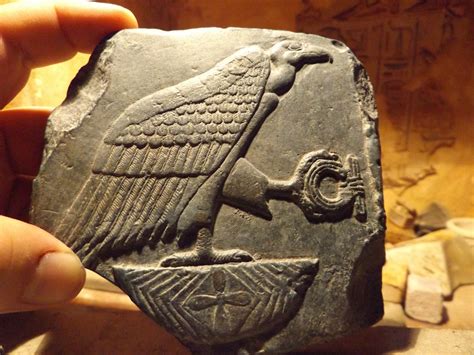 Egyptian art / sculpture relief of Nekhbet - Vulture goddess - Hierolglyph