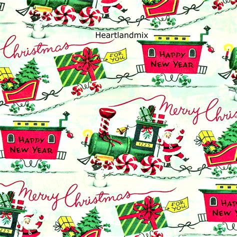 Printable Christmas Wrapping Paper Digital Download Train - Etsy Denmark