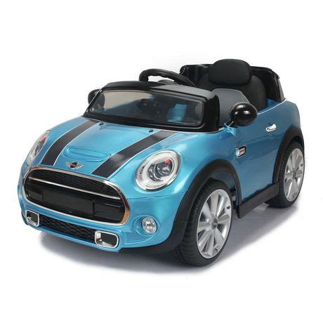 Daymak Mini Cooper Kids Electric Ride on Toy Car - Blue - Walmart.ca