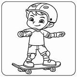 Skateboarding coloring Book For Kids Pages sketch template