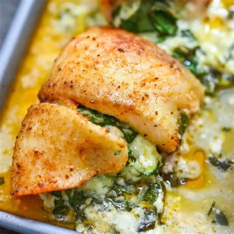 Spinach Stuffed Flounder | COOKTORIA