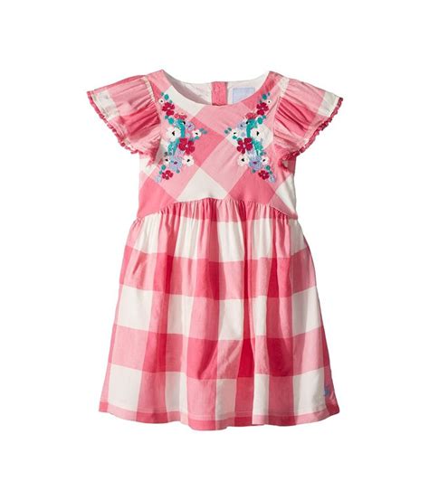 Joules Kids Woven Party Dress (Toddler/Little Kids) Girl's Dress Pink Gingham | Joules kids ...