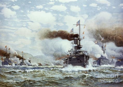 Battle Of Manila Bay 1898 Painting by Granger - Pixels