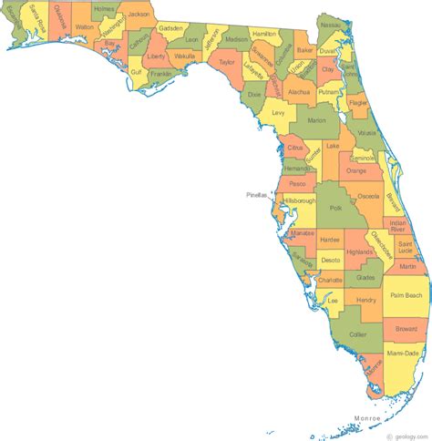 Blank Map Of Florida With Rivers