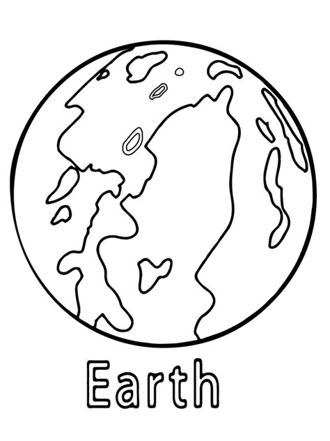 Planet Earth Coloring Page - Free Printable Coloring Pages for Kids