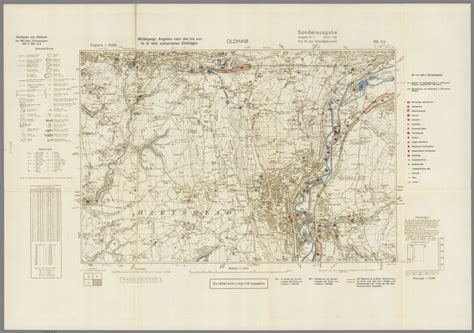 Street Map of Oldham, England with Military-Geographic Features. BB 12d. - David Rumsey ...